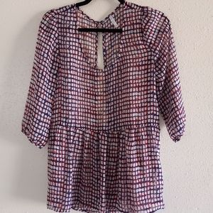 Nine Bird Print Top Medium